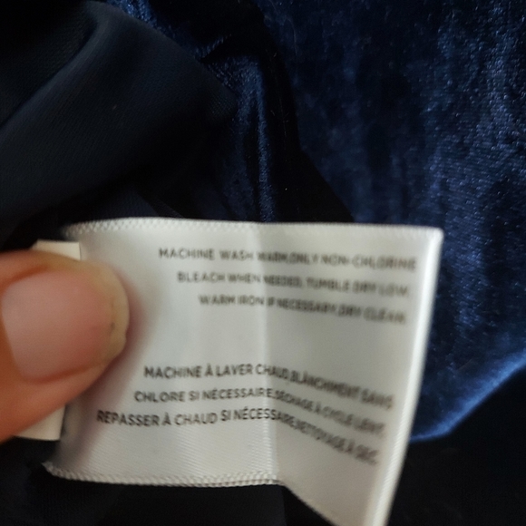 Adriano Goldschmied velvet long sleeve ruffle top - Picture 5 of 6